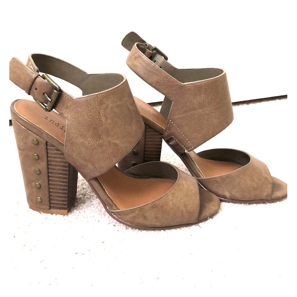Block heels.